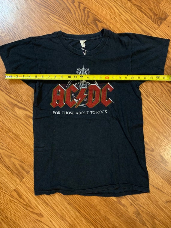 1982 Vintage AC/DC Single Stitch , Concert tour shirt… - Gem