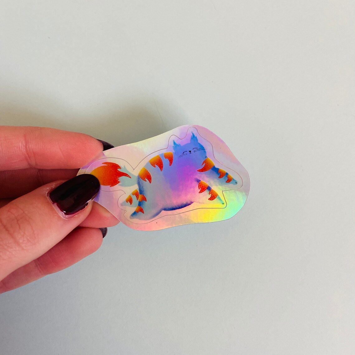 Holographic Cat Sticker Pack Etsy