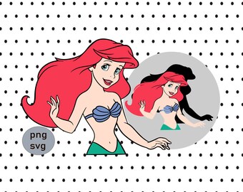 Download Ariel On Rock Svg Etsy