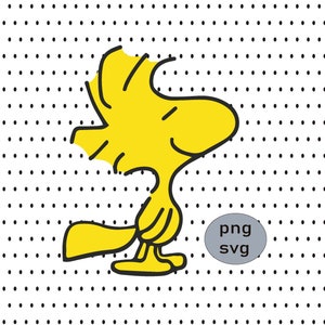 Woodstock Snoopy Yellow Bird Fly Flying Bird Svg Peanuts Etsy