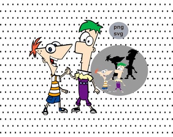 Phineas and Ferb in Svg Png Disney shirt onesie perry cute SVG kids bag 2021 Eps Pdf format Instant download cricut file