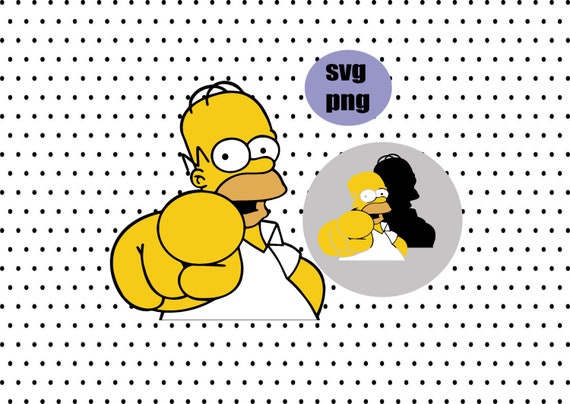 Layered Homer Simpson Donut Drooling Drool The Simpsons Svg Etsy