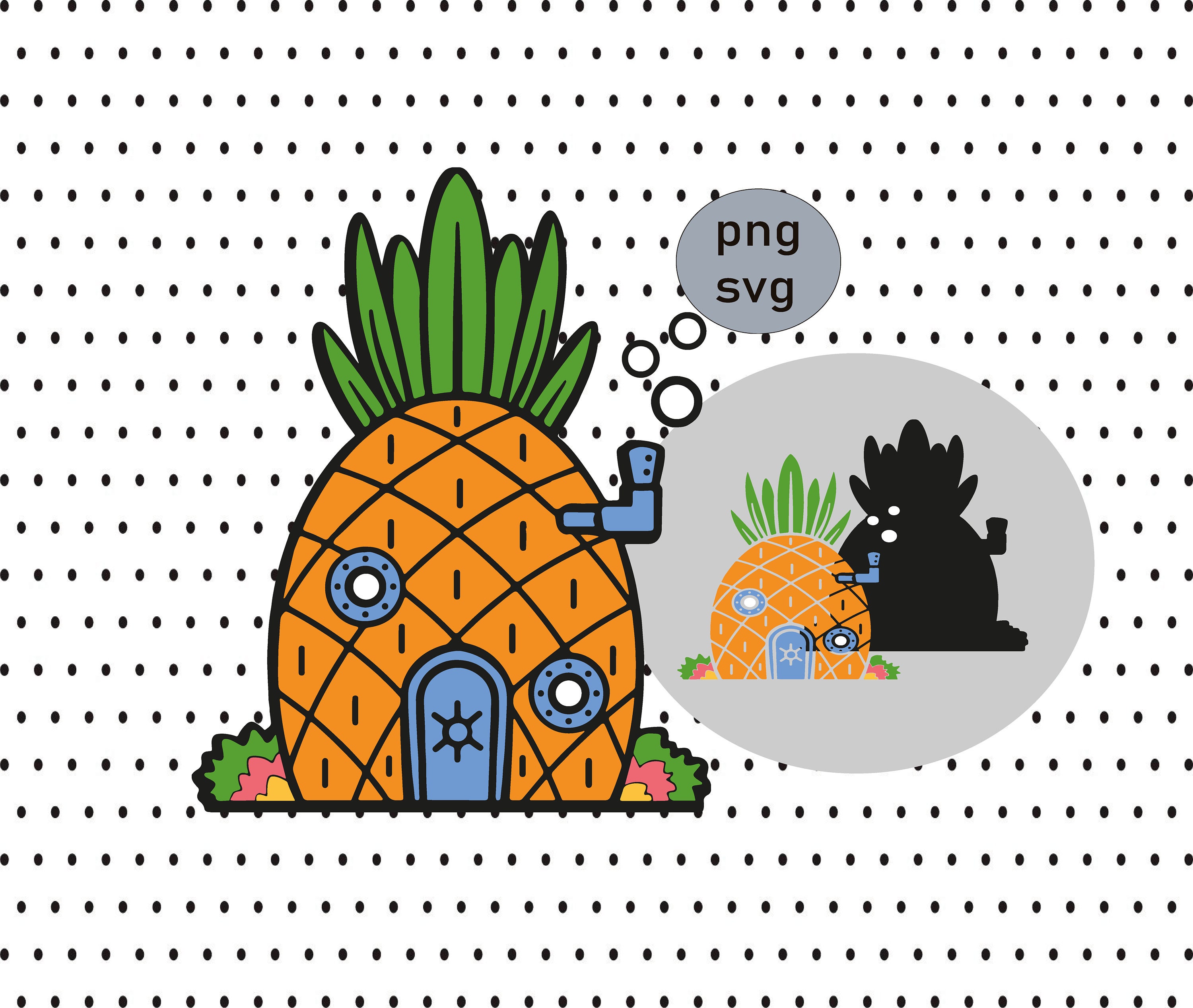 Download LAYERED Svg Cut File Spongebob's House SVG / Cricut Cut | Etsy