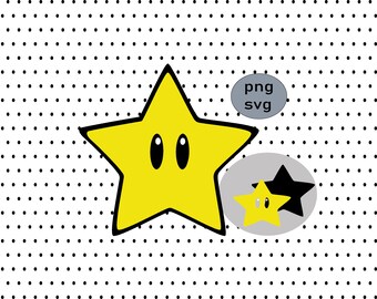 Super Mario Star Svg | Etsy Australia