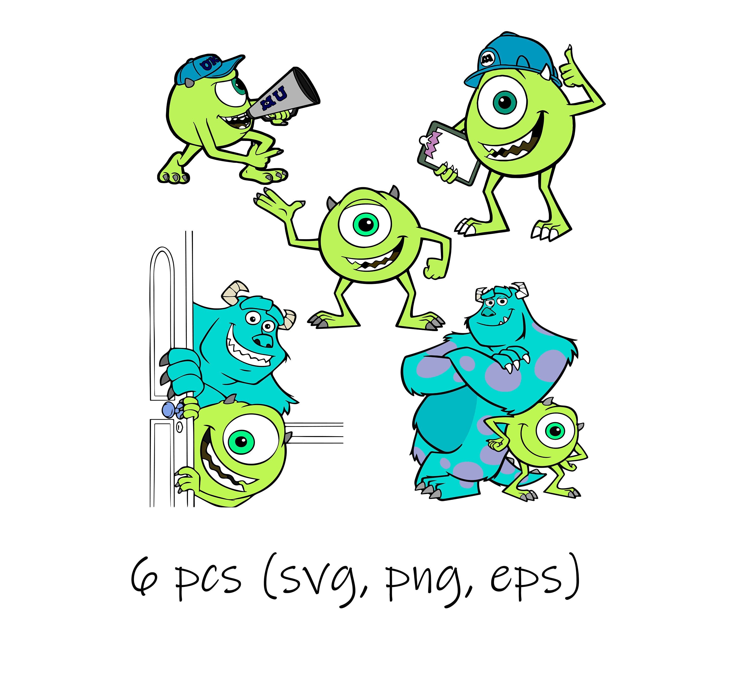 Mike wazowski svg monsters inc svg Disney gelaagde svg Etsy