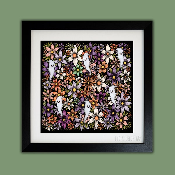 Flowers and Ghosts Art Print