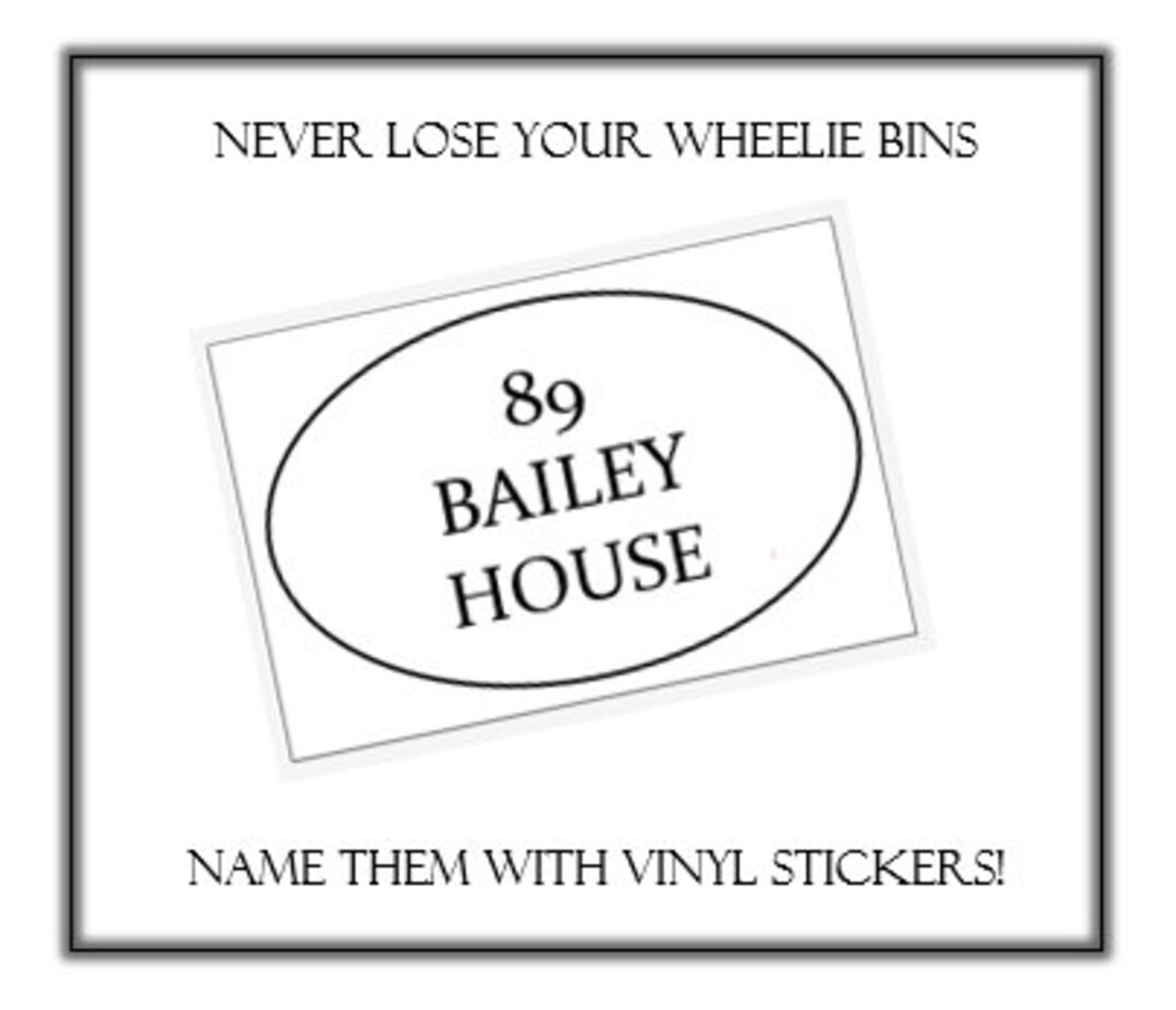 4 X Custom Wheelie Bin Stickers Etsy