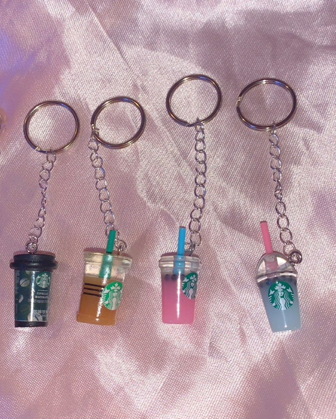 Starbucks Coffee Cup Keyrings Starbucks Keychain Starbucks Etsy