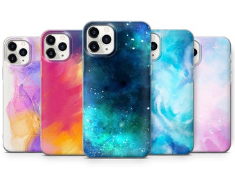 Kleurrijke aquarellen, verf spat aquarel telefoon hoesje past voor iPhone 7 8 11 pro xr samsung s8 s10 s20 huawei p20 p30 pro W6