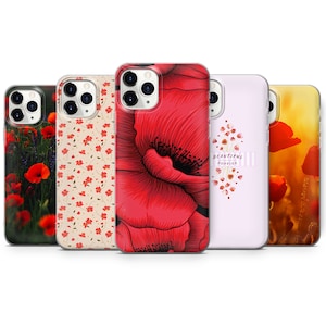 Poppy, beautiful poppies field, gift, red poppy phone case cover fits for iphone 7 8 11 pro xr samsung s8 s10 s20 huawei p20 p30 pro S3