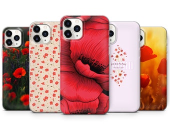 Poppy, beautiful poppies field, gift, red poppy phone case cover fits for iphone 7 8 11 pro xr samsung s8 s10 s20 huawei p20 p30 pro S3