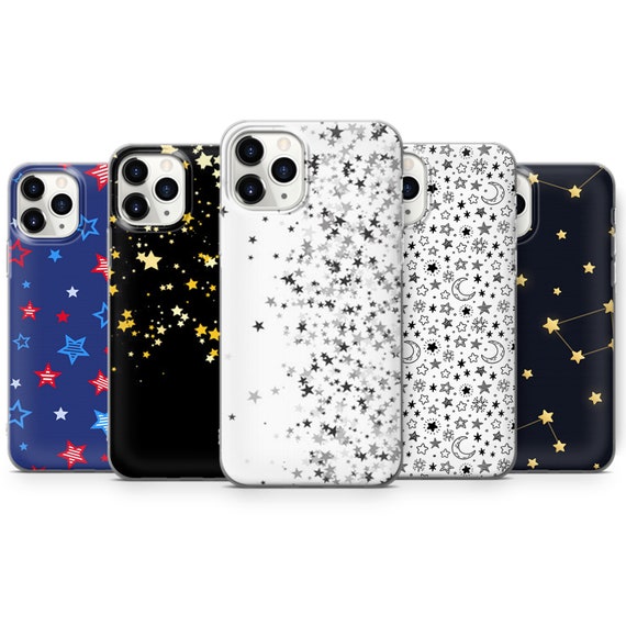 Sterne Muster, Himmel Sterne, perfektes Geschenk Glitzer Sterne Handyhülle Cover passend für iPhone 7 8 11 Pro xr samsung s8 s10 s20 huawei p20 p30 pro S6