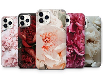 Peony real photo, beautiful peonies flowers phone case cover fits for iphone 7 8 11 pro xr samsung s8 s10 s20 huawei p20 p30 pro P4