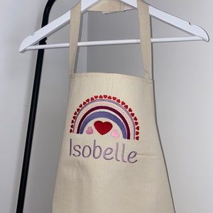 Personalised Embroidered Rainbow Children’s Junior Apron