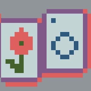 Mahjong Nyckelbricka - Nålspetsmönster (DIGITAL NEDLADDNING)