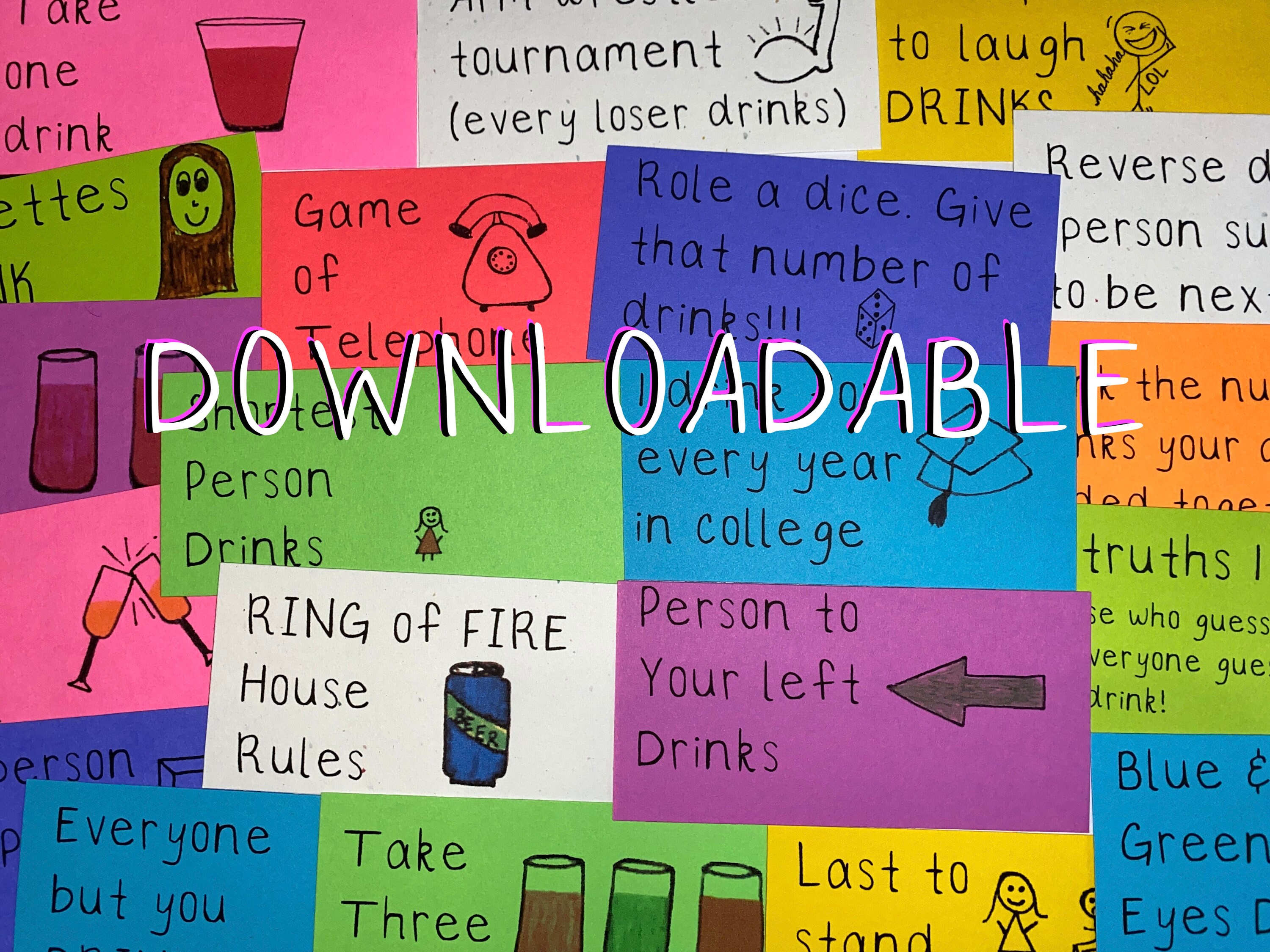 104 Cards Bottoms Up Drinking Card Game Printable Etsy 104 Cards Bottoms Up Drinking Card Game Printable Etsy