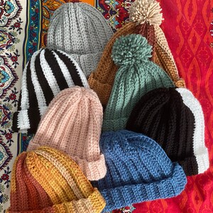 Crochet Ribbed Beanie