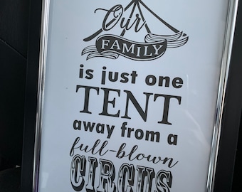 Our family is just one tent away from a full blown circus print