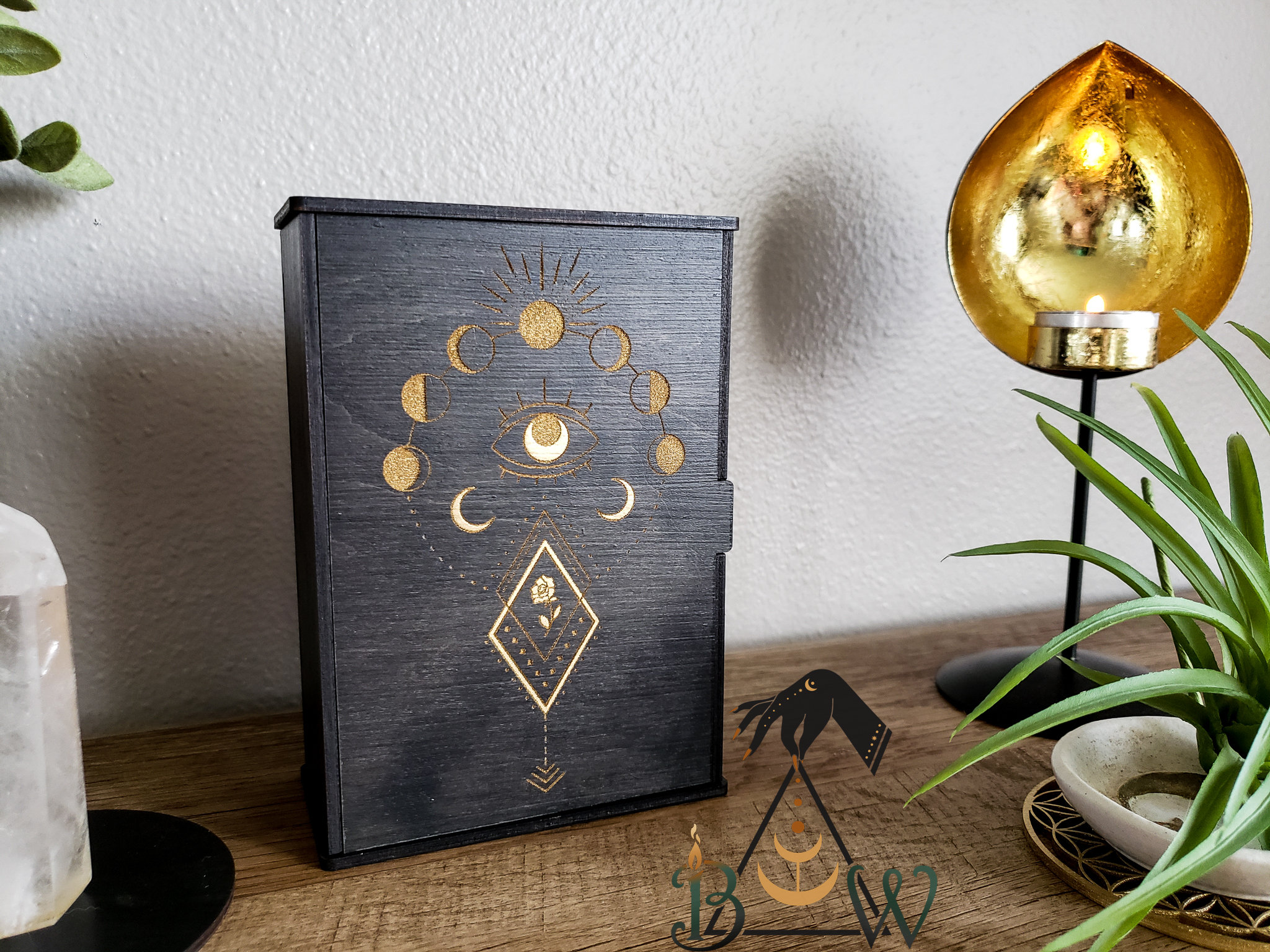 Moon Phase All Seeing Eye Tarot Card and Personal Belongings Etsy