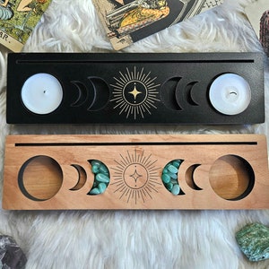 Portacartas celestial, soporte de tarot de tres cartas, altar de meditación con cartas del tarot, regalos de brujería