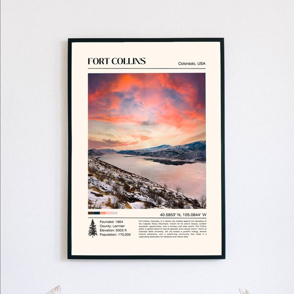 Fort Collins Poster, Horsetooth Reservoir Poster, Horsetooth Poster