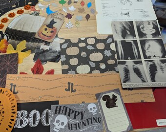 Fall Collage Kits 2 Different Sizes 50+ or 80+ pieces Autumn Collage Paper Crafts Gluebook Art Journal Junk Journal Card Making Scrapbooking