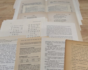30 Piece Foreign Text Pages - Multi pack, Asian text, French/Dutch mix