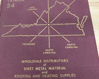 Nb handy company catalog 54 sheet metal material roofing and heating supply vintage catalog from 1954. Great for collage junk Journal