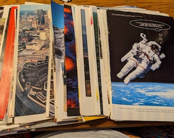 1970s - 2000s National Geographic Paper Bundle - 50 pieces from various National Geographic magazines! *RANDOM PICTURES*