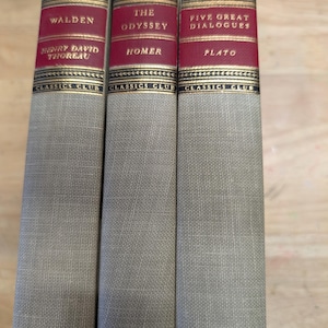 Lot of three philosophical/literary classic books thorough Homer Plato 1940s