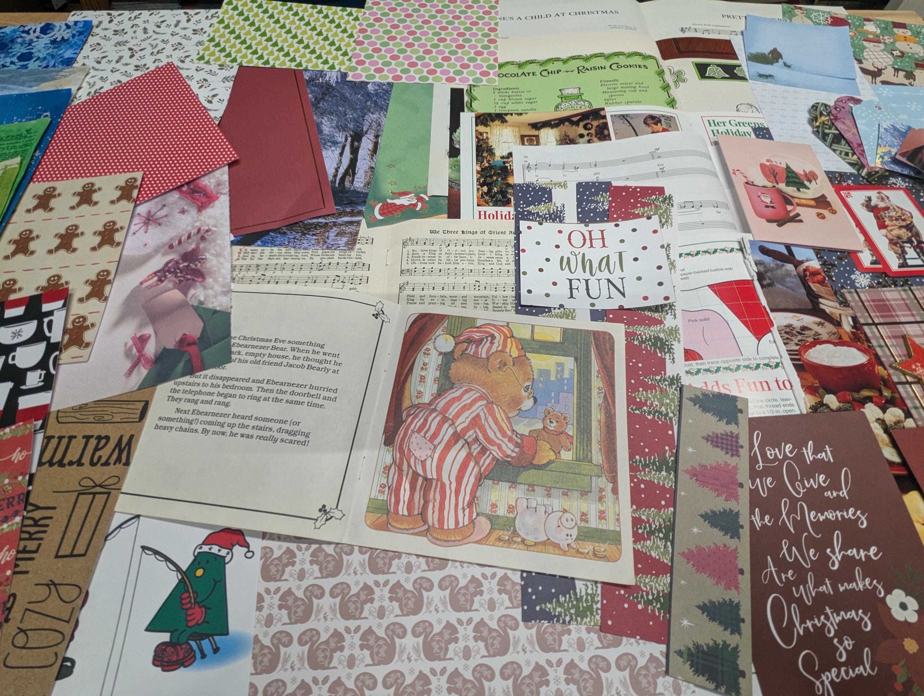 80+ Pieces Christmas Collage Pack for Christmas Crafts, Christmas Paper ...