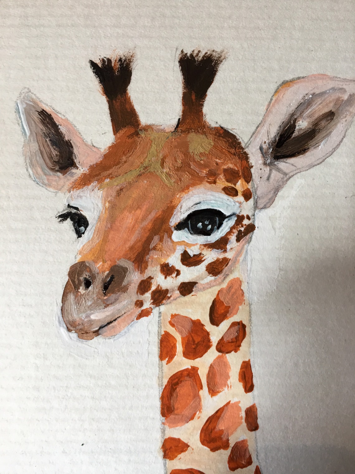 Giraffe Acrylic Painting Acrylic Original Painting One of a - Etsy UK