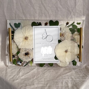 Wedding Floral Preservation | Flower Preservation | Bridal Bouquet Preservation | Resin Floral Tray | Bridal Gift | Wedding Gift for Bride