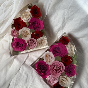 Bookend Resin Block Wedding Floral Preservation | Flower Preservation | Bridal Bouquet Preservation | Resin Floral Tray | Bridal Gift