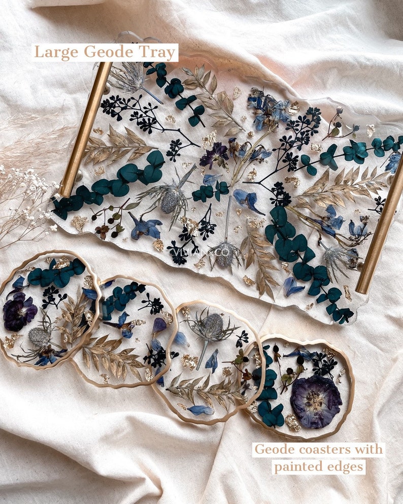 Wedding Floral Preservation | Flower Preservation | Bridal Bouquet Preservation | Resin Floral Tray | Bridal Gift | Wedding Flower Coasters