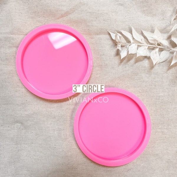 SHIPS FROM U.S. 3 Inch Circle Resin Silicone Mold | Shiny a-grade mold | Resin Molds | Epoxy Resin Molds | Circle Mold | Round Mold