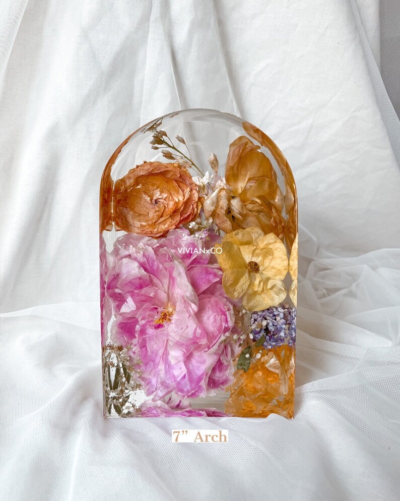 Arch Resin Block Wedding Floral Preservation Flower Etsy