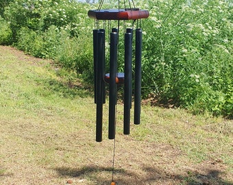 Adante Musically Tuned Windchime 34 inch Musical Outdoor Hanging Windchime. Wood and metal. (2-27A)