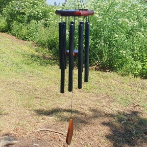 Adante Musically Tuned Windchime 34". Musical Outdoor Hanging Windchime. Wood and metal. (2-27A)