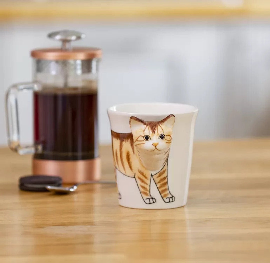 Porcelain Ginger Cat Mug Etsy UK