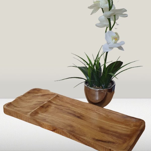 Hand Carved Wooden Platter, Wooden Platter Bowl, Serving Platter, Wooden Gift, Handcrafted Bowl