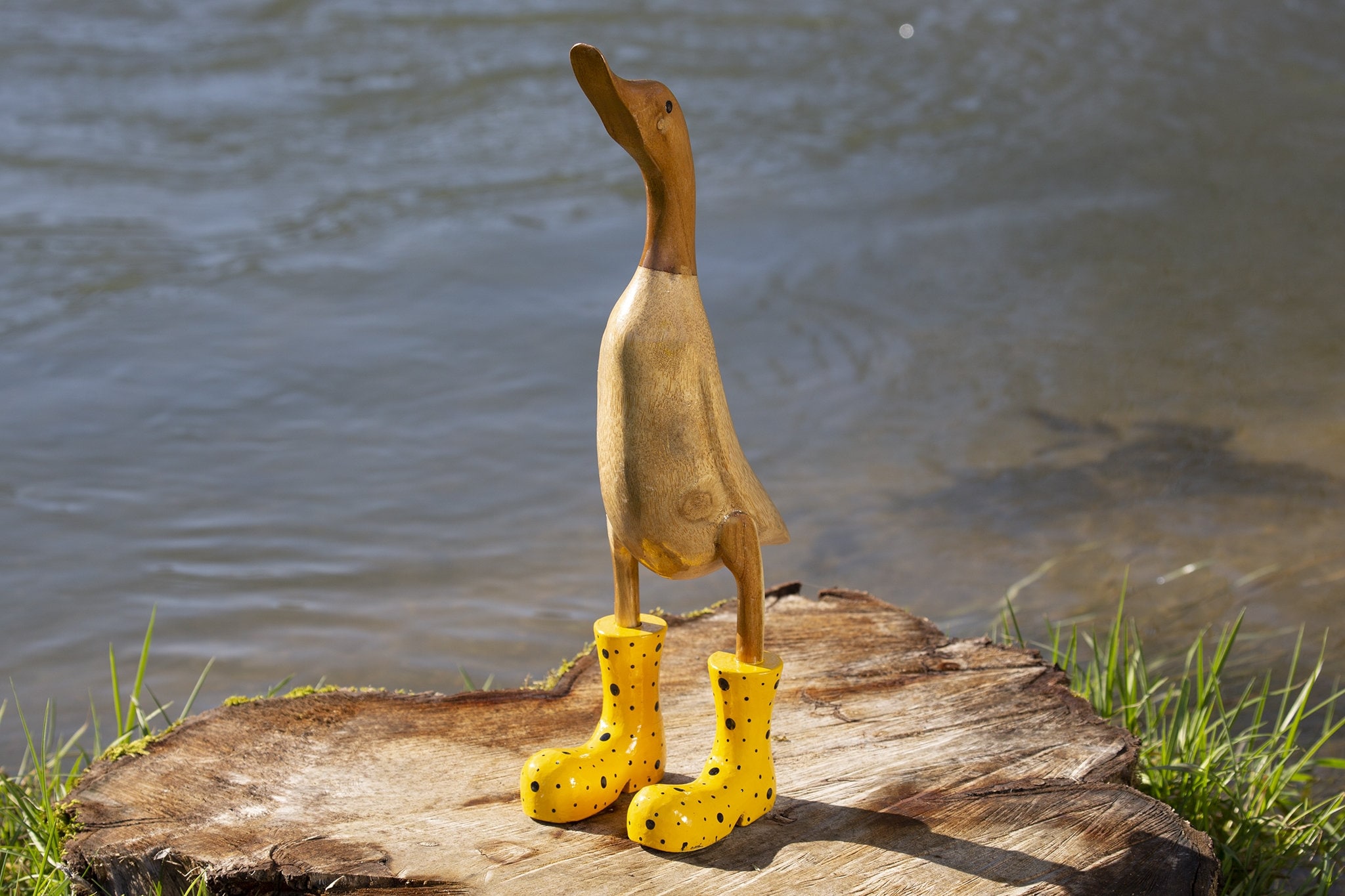 Wooden Ducks in Boots Bamboo Duck Etsy UK
