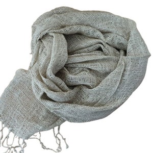 Hand Woven Lightweight Cotton Scarf in Various Colours image 9
