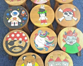 Childrens wooden stools