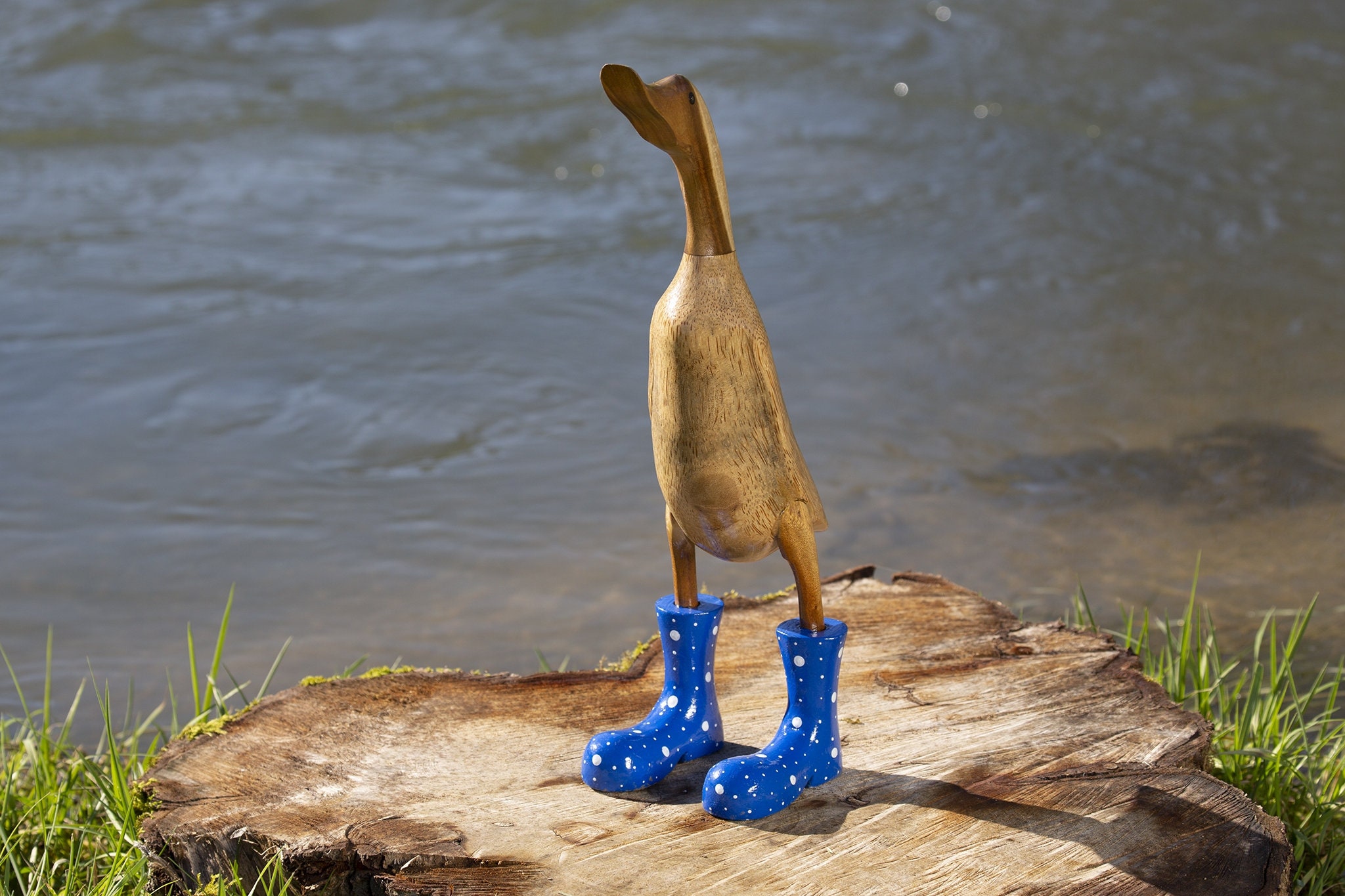 Wooden Ducks in Boots Bamboo Duck Etsy UK