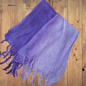 Hand Woven Lightweight Cotton Scarf in Various Colours image 7