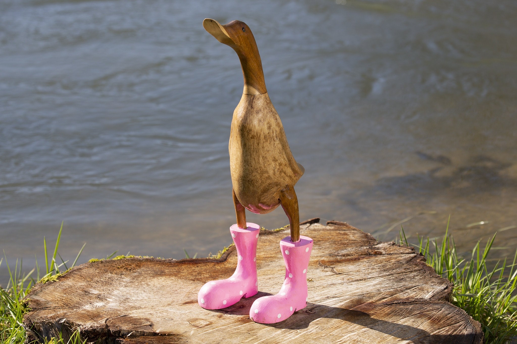 Wooden Ducks in Boots Bamboo Duck Etsy UK