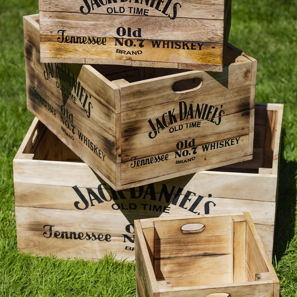 Wooden Jack Daniels Crate. Wooden Home Storage. Beer Inspired. Home Bar, Man Cave