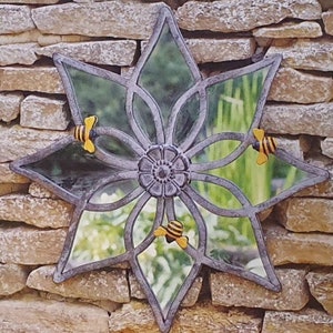 Bee Garden Mirror- Seconds SPECIAL PRICE, Bumble bees, Decorative Mirror, Garden Lovers Gift