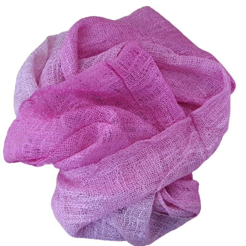 Hand Woven Lightweight Cotton Scarf in Various Colours image 6